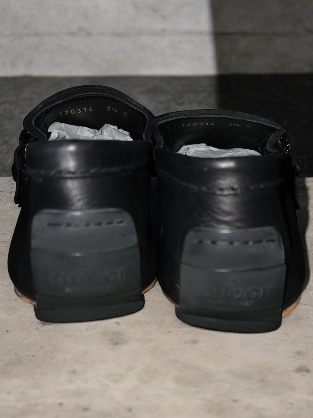 Gucci Black Leather Slip-On Loafers - Picture 12 of 16